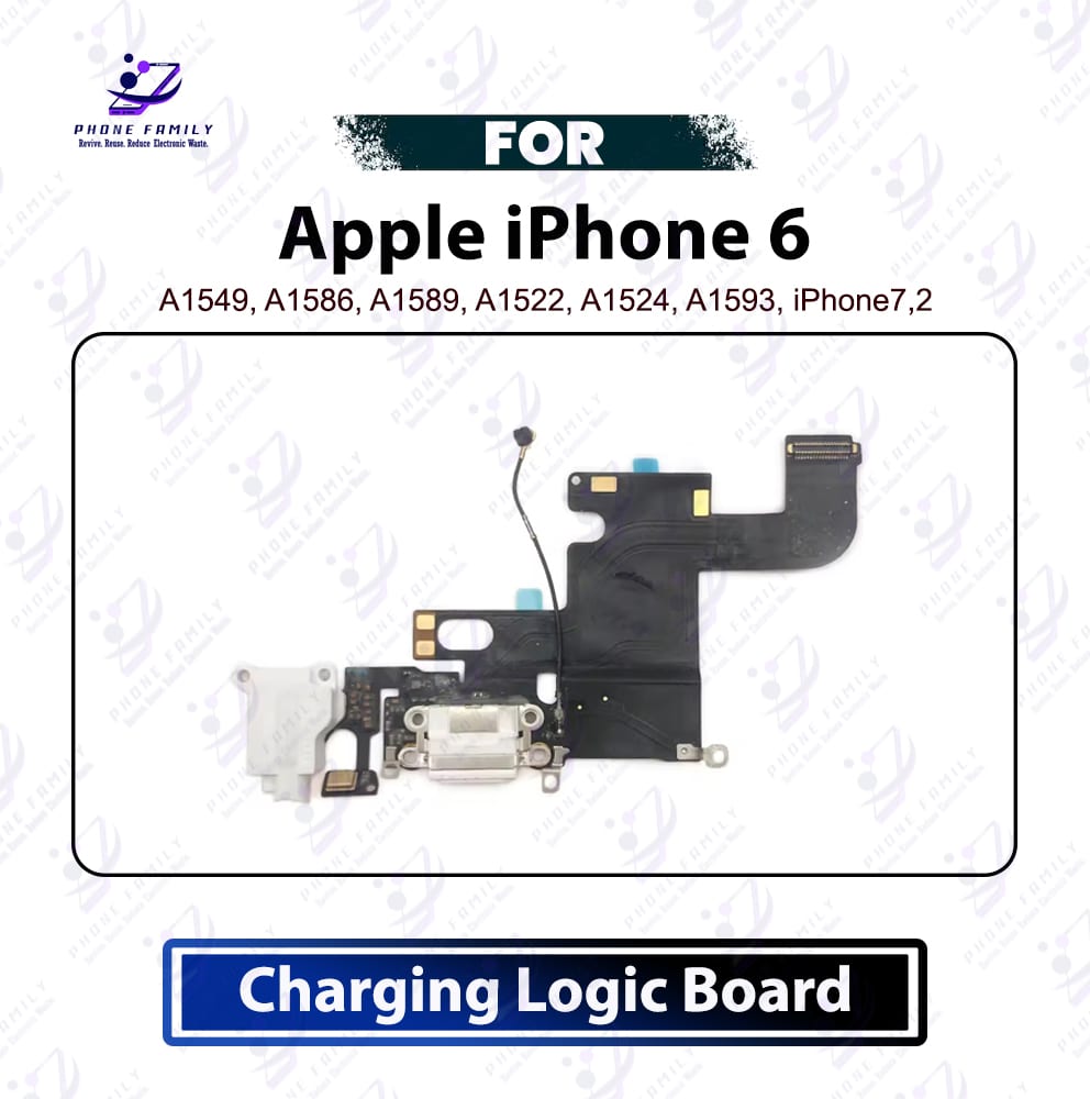 Apple iPhone 6 Charging Port Flex Cable - USB Charging Dock Connector & Mic Board Assembly Replacement Repair Spare Parts
