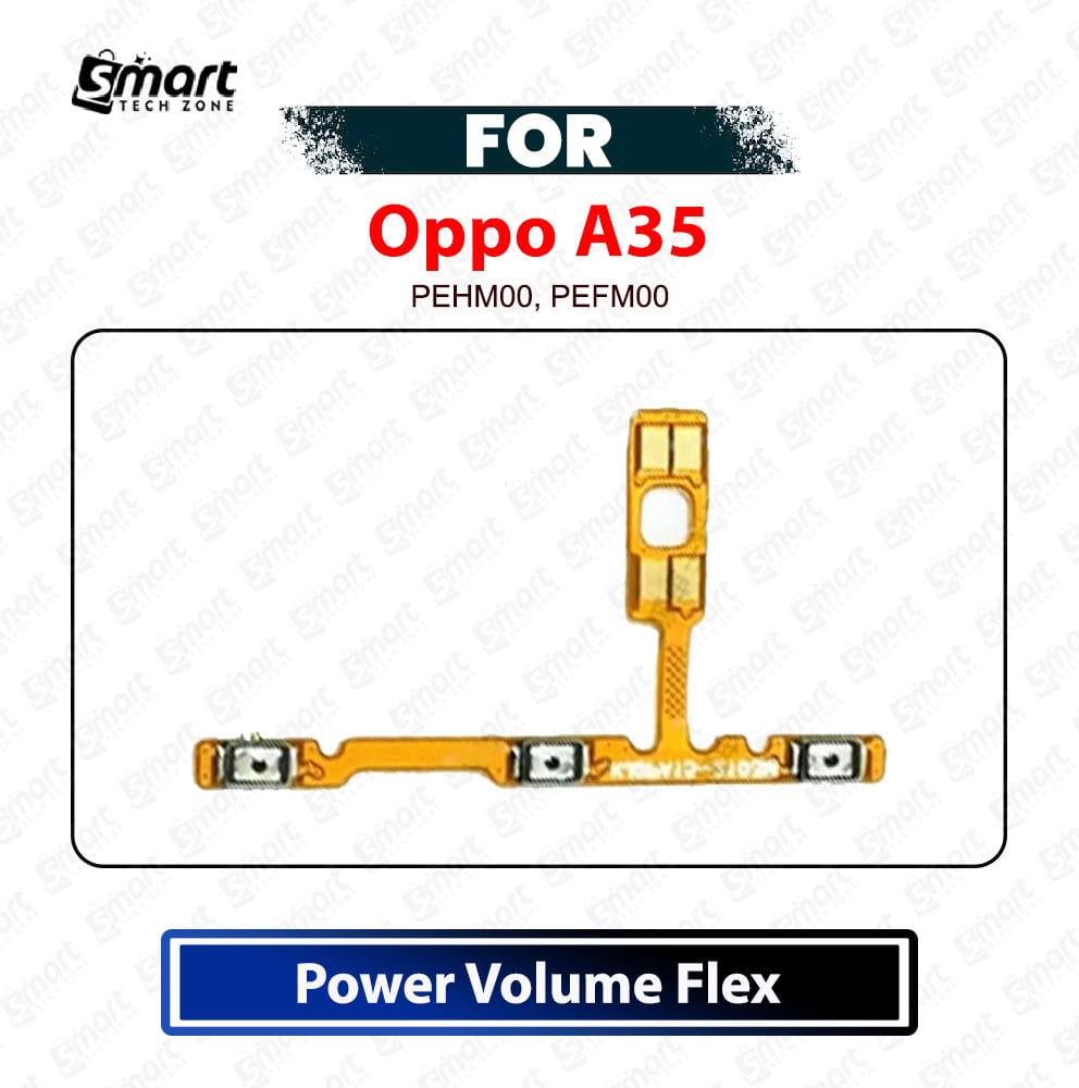 Oppo A35 Power & Volume Flex Cable - Power On Off Switch & Volume Up Down Internal Ribbon Cable Replacement Repair Spare Parts (PEHM00, PEFM00)