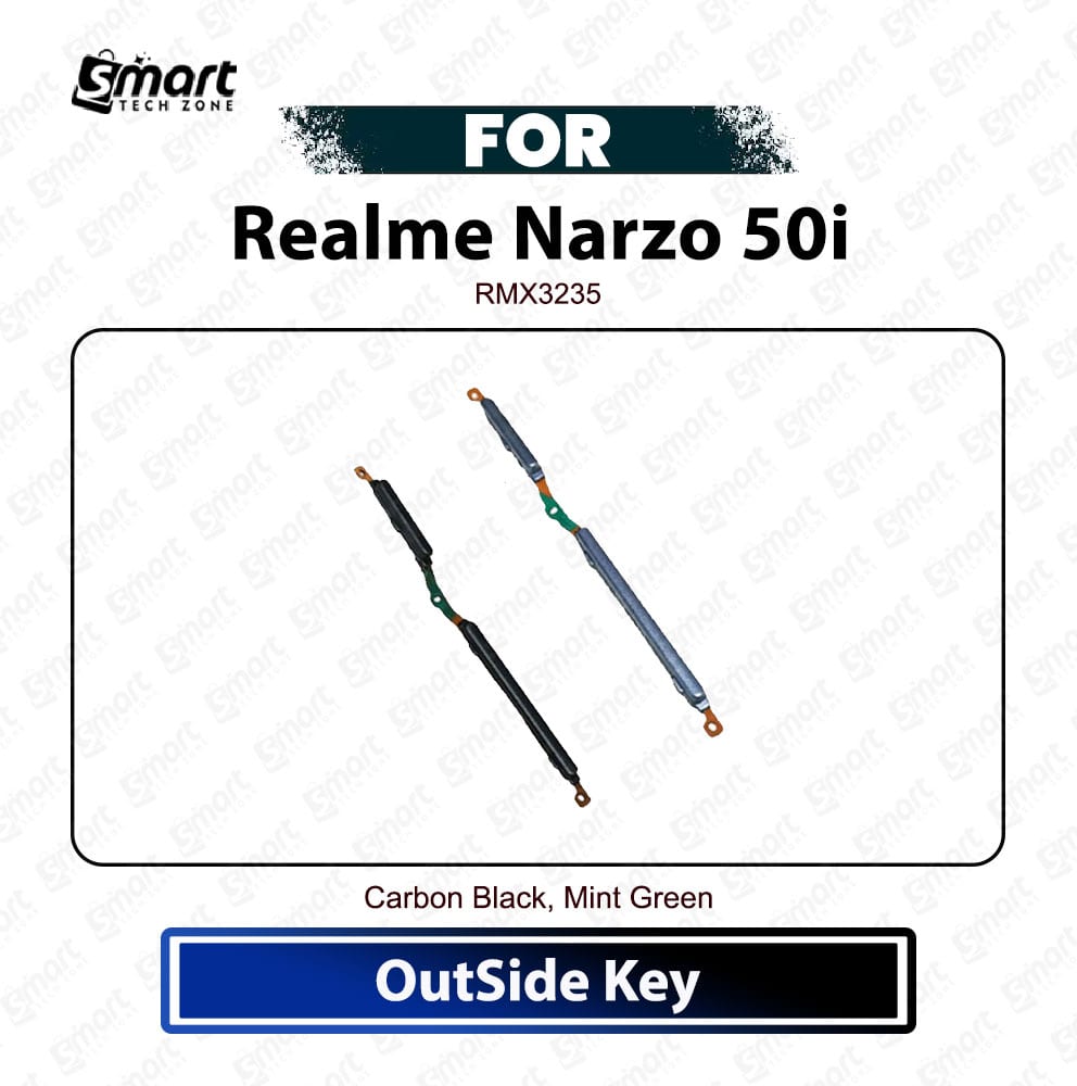 Realme Narzo 50i Side Button | Power Button & Volume Button Replacement | Side Key Button Replacement Part For RMX3235
