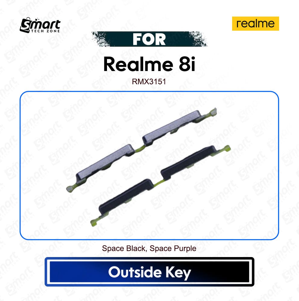 Realme 8i External Side Keys - Volume Up Down Outside Key Replacement Repair Spare Parts RMX3151