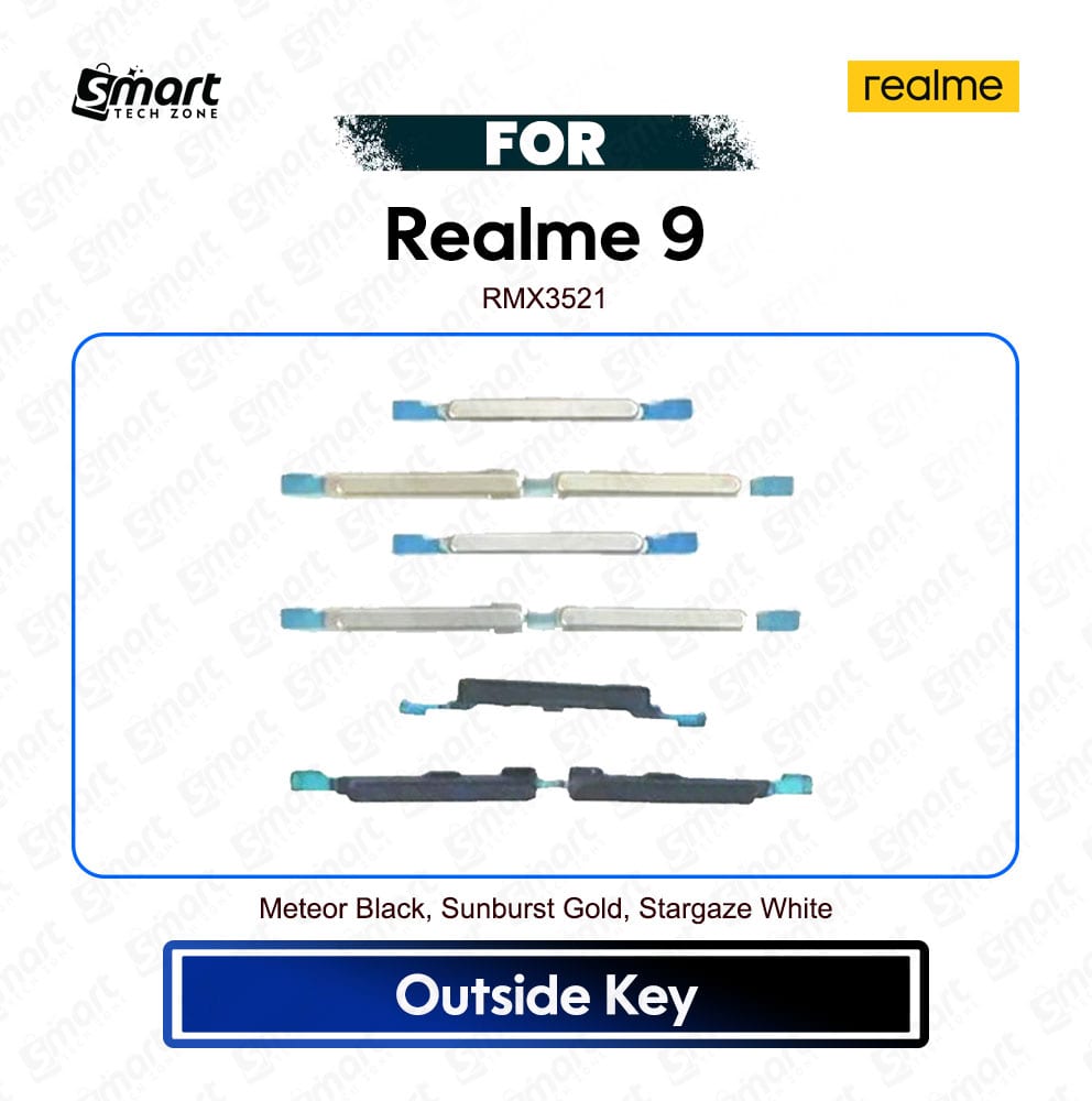 Realme 9 On off / Volume Up Down Button Side Key, Outside Key Replacement Repair Spare Part For RMX3521