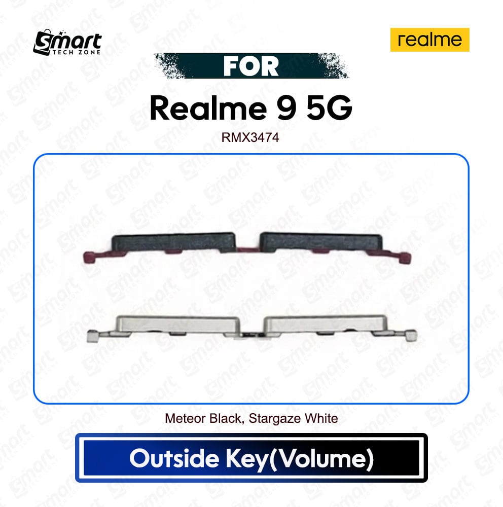 Realme 9 5G External Side Keys - Volume Up Down Outside Key Replacement Repair Spare Parts RMX3474