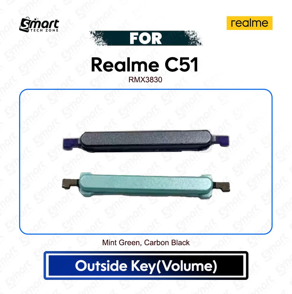 Realme C51 External Side Keys - Volume Up Down Outside Key Replacement Repair Spare Parts RMX3830