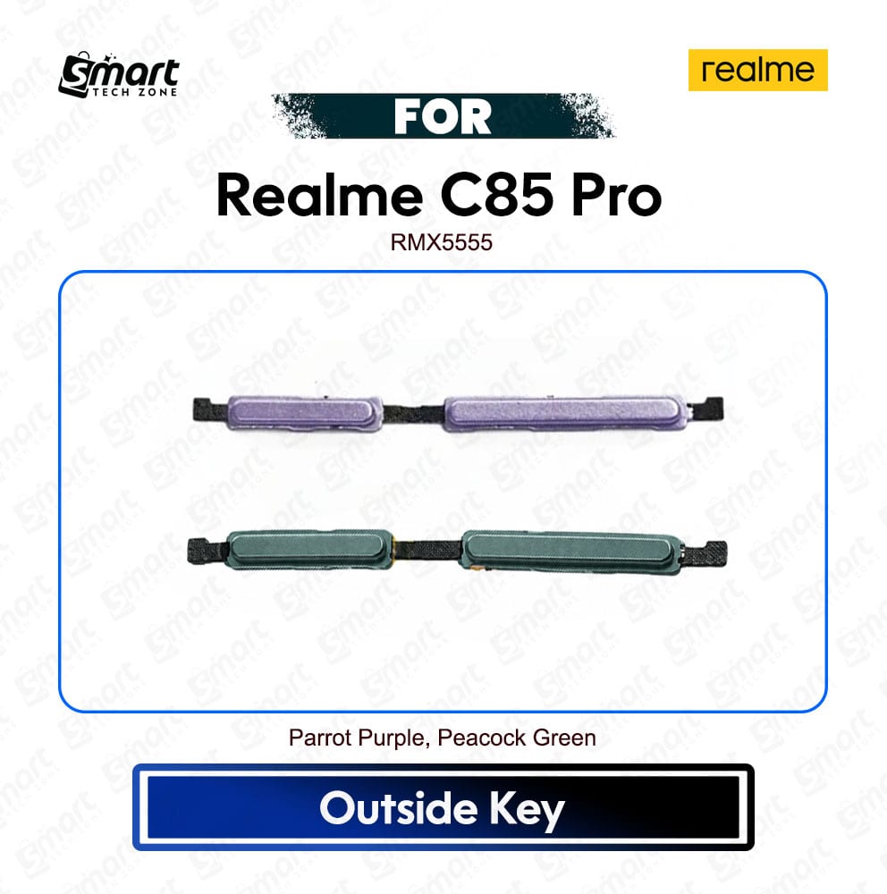 Realme C85 Pro On off / Volume Up Down Button Side Key, Outside Key Replacement Repair Spare Part For RMX5555
