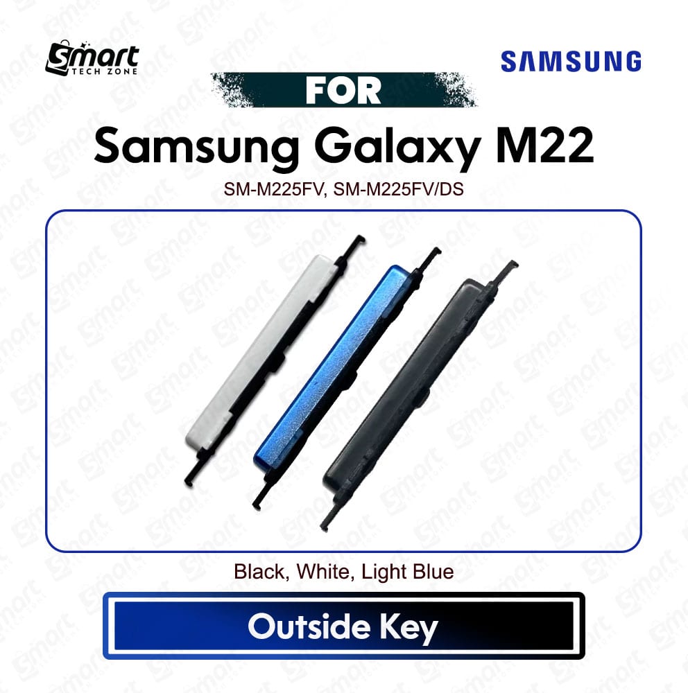 Samsung Galaxy M22 Side Button / Volume Button / Side Key - Volume Key Premium Quality Replacement Repair Spare Part For SM-M225FV, SM-M225FV/DS