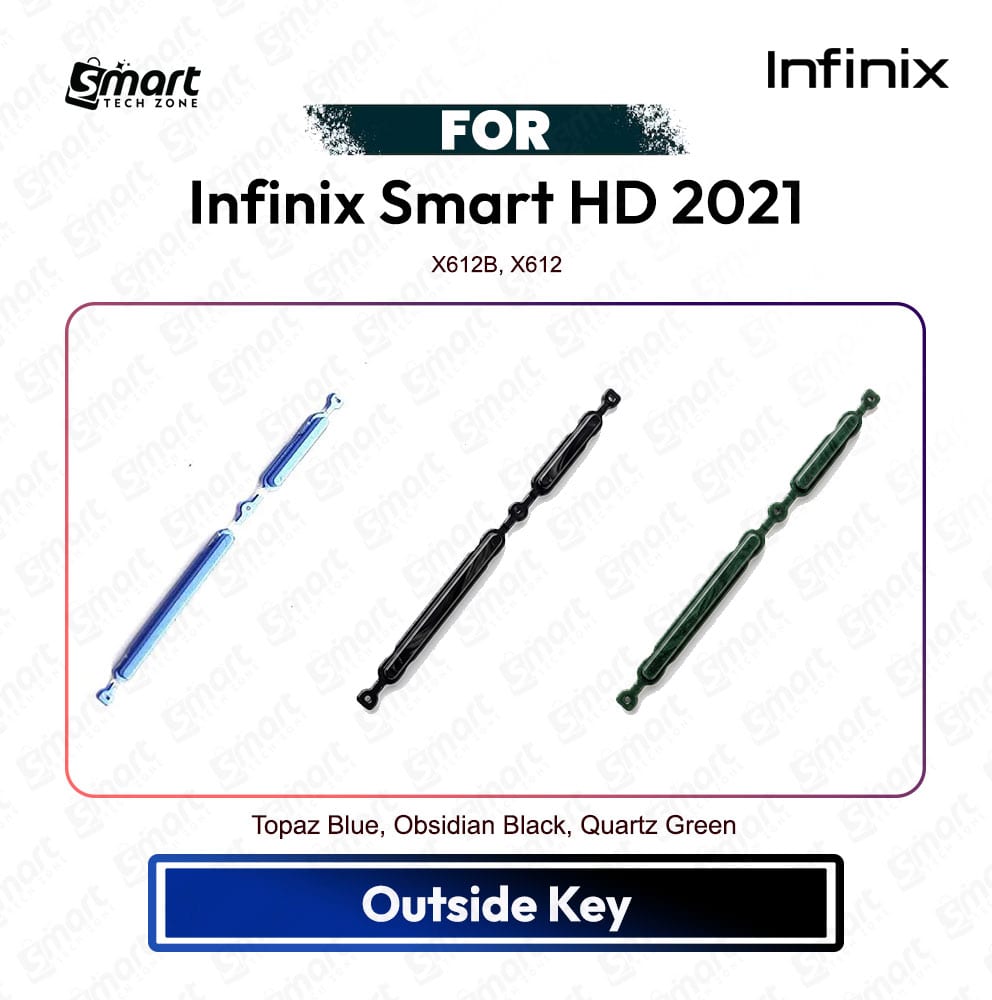 Infinix Smart HD 2021 On Off / Volume Up Down Button Side Key, Outside Key Replacement Repair Spare Part For X612B, X612