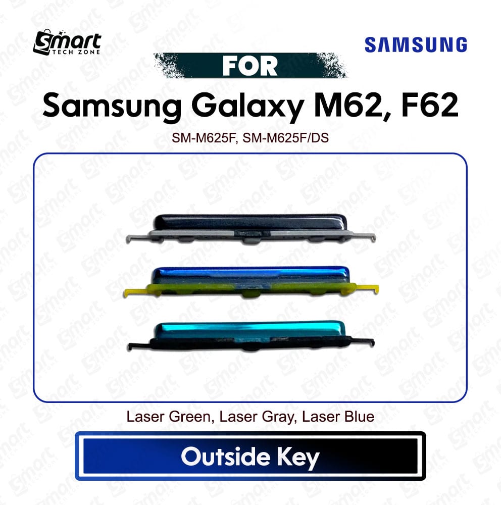 Samsung Galaxy M62, F62 Side Button / Volume Button / Side Key - Volume Key Premium Quality Replacement Repair Spare Part For SM-M625F, SM-M625F/DS