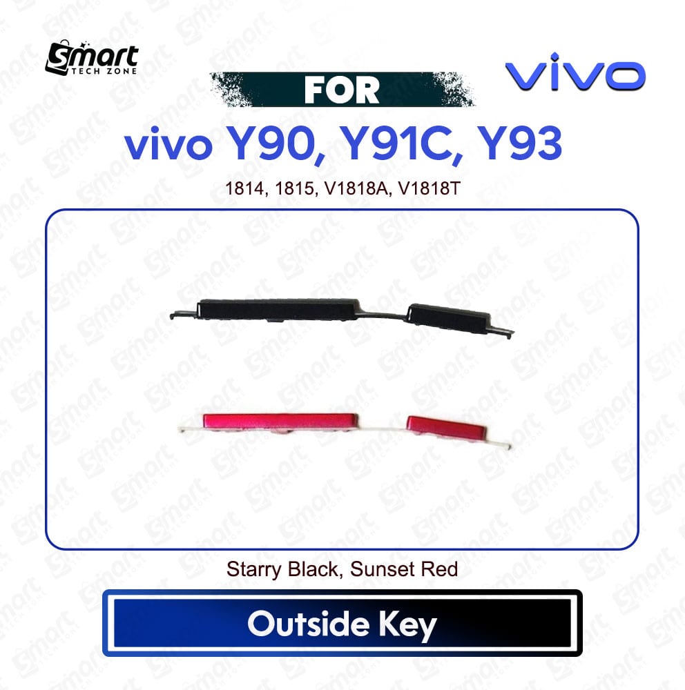 vivo Y90, Y91C, Y93 Side Button / Power On Off Button / Volume Button / Side Key - Power Key Volume Key Premium Quality Replacement Repair Spare Part