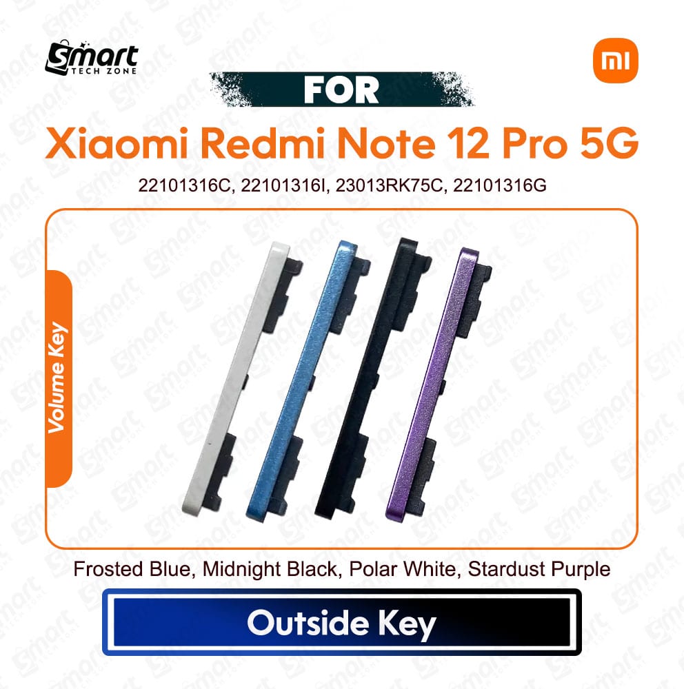 Xiaomi Redmi Note 12 Pro 5G Side Button / Volume Button / Side Key - Volume Key Premium Quality Replacement Repair Spare Part