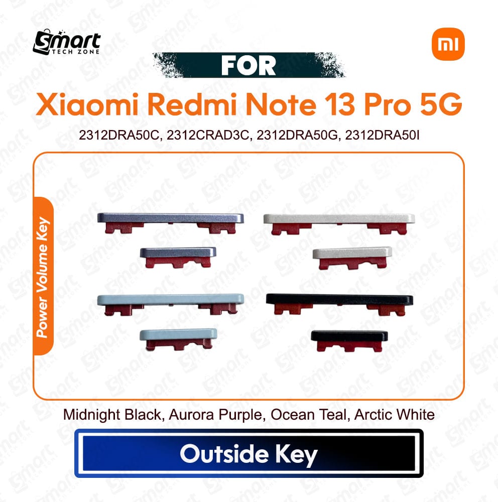 Xiaomi Redmi Note 13 Pro 5G Side Button / Power On Off Button / Volume Button / Side Key - Power Key Volume Key Premium Quality Replacement Repair Spare Part