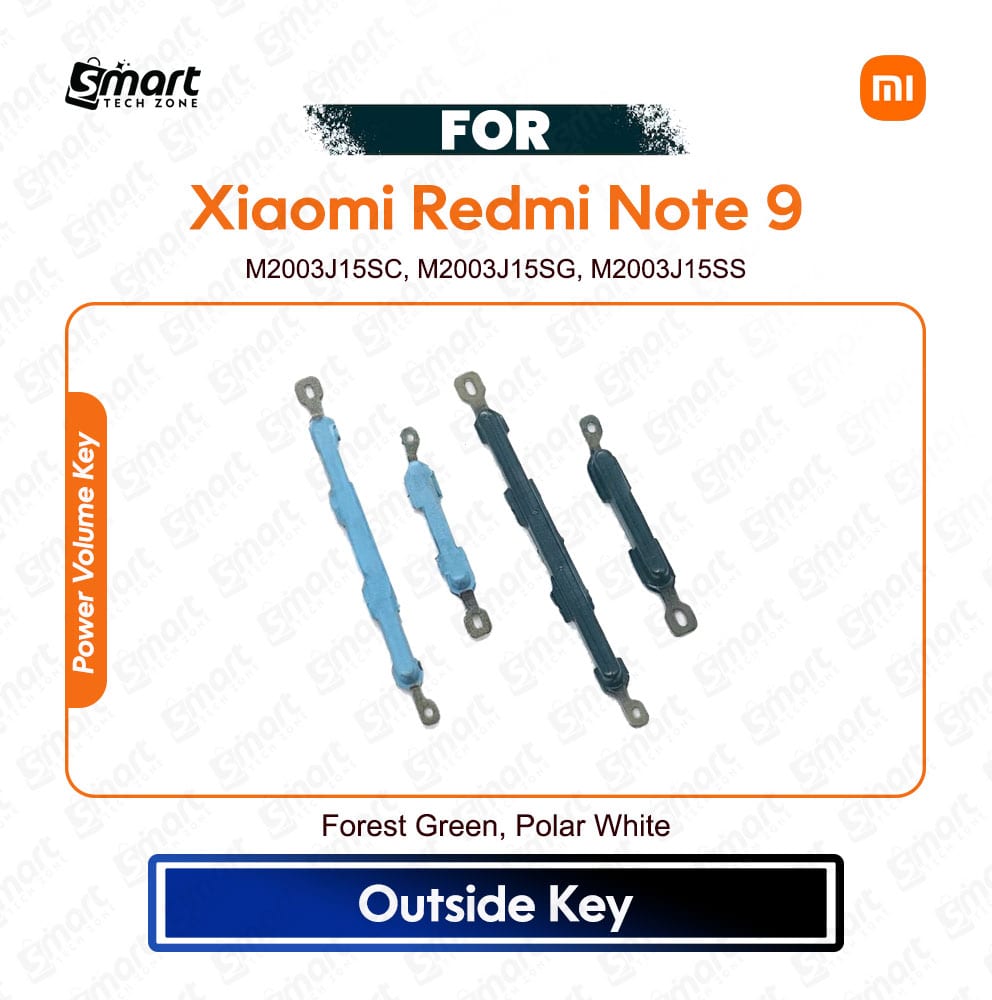 Xiaomi Redmi Note 9 Side Button / Power On Off Button / Volume Button / Side Key - Power Key Volume Key Premium Quality Replacement Repair Spare Part