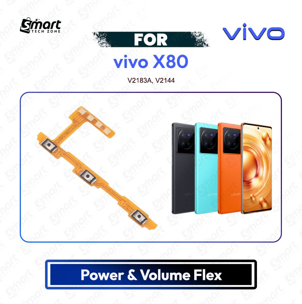 vivo X80 Power and Volume/On Off Key Flex Cable Replacement Parts V2183A, V2144