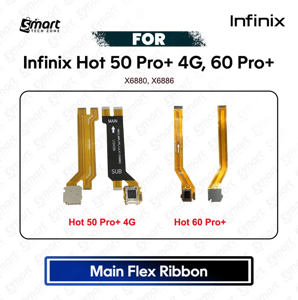 Infinix Hot 50 Pro+ 4G, Hot 60 Pro+ Main Board Motherboard Connector Flex Cable Ribbon PCB Board Replacement Repair Spare Part (X6880, X6886)
