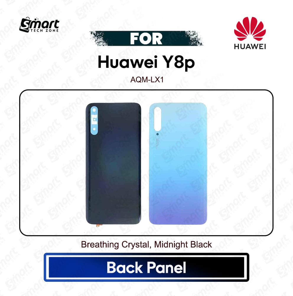 Huawei Y8p Back Cover Panel Backshell Casing with Logo All Colors Available Battery Door Replacement Part AQM-LX1