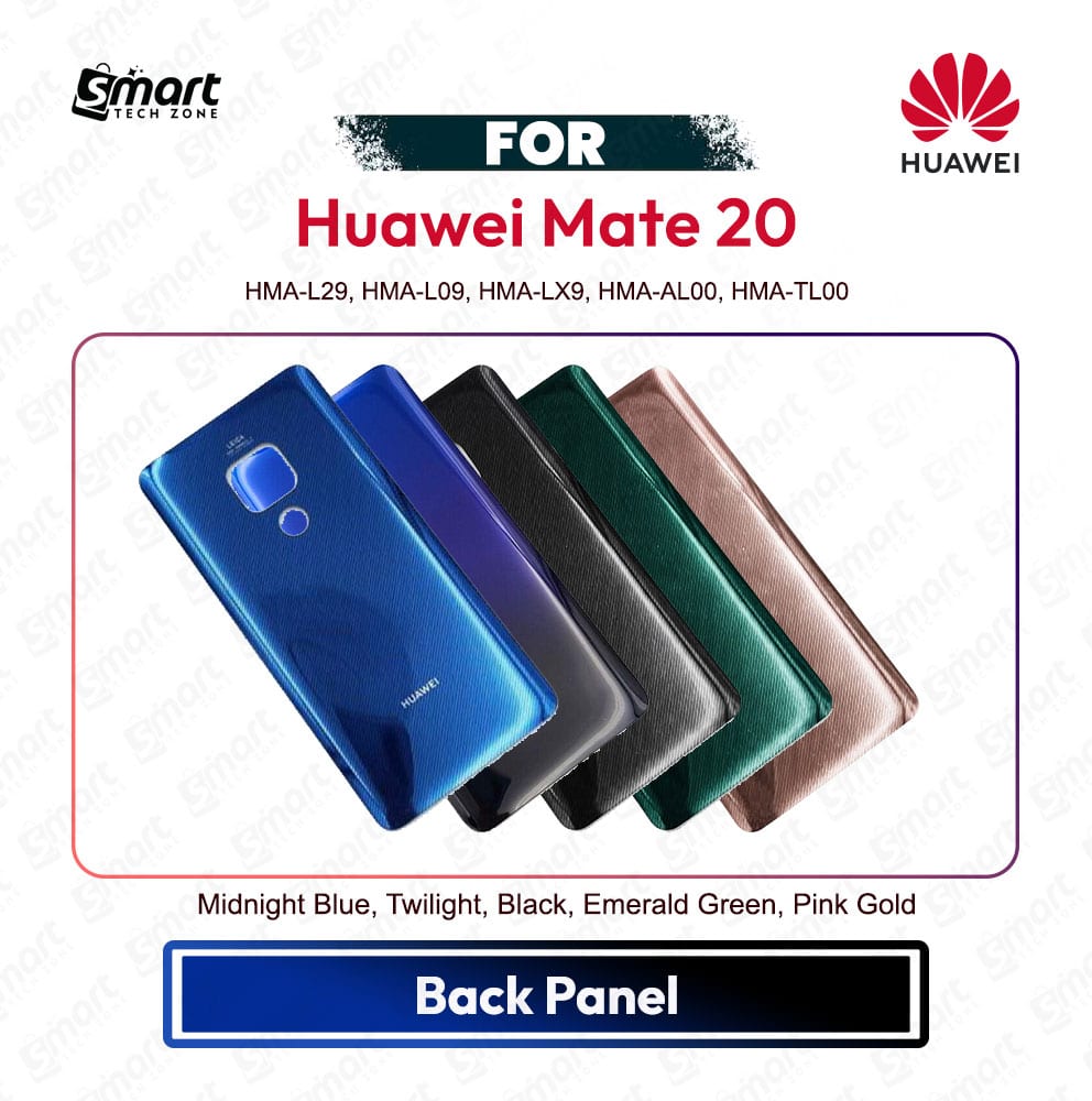Huawei Mate 20 - Back Shell / Back Panel / Battery Cover / Back Door Replacement Part without Camera Lens - HMA-L29, HMA-L09, HMA-LX9, HMA-AL00, HMA-TL00