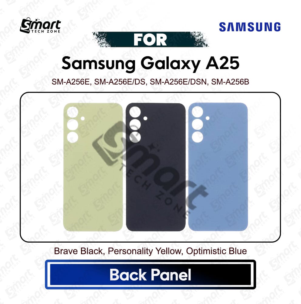 Samsung Galaxy A25 Back Shell Back Panel Battery Cover Back Door With Camera Lens Logo All Colors Available Replacement Repair Spare Part