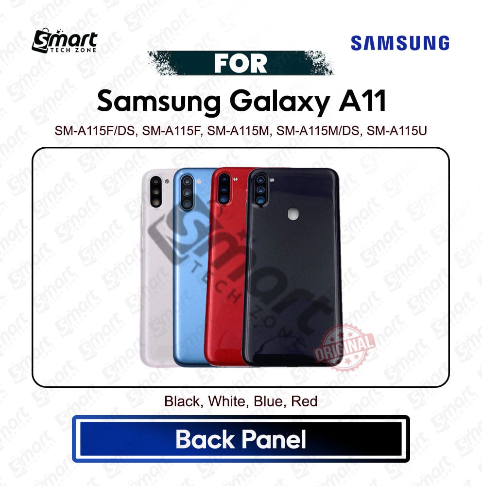 Samsung Galaxy A11 Back Shell Back Panel Battery Cover Back Door With Camera Lens Logo All Colors Available Replacement Repair Spare Part