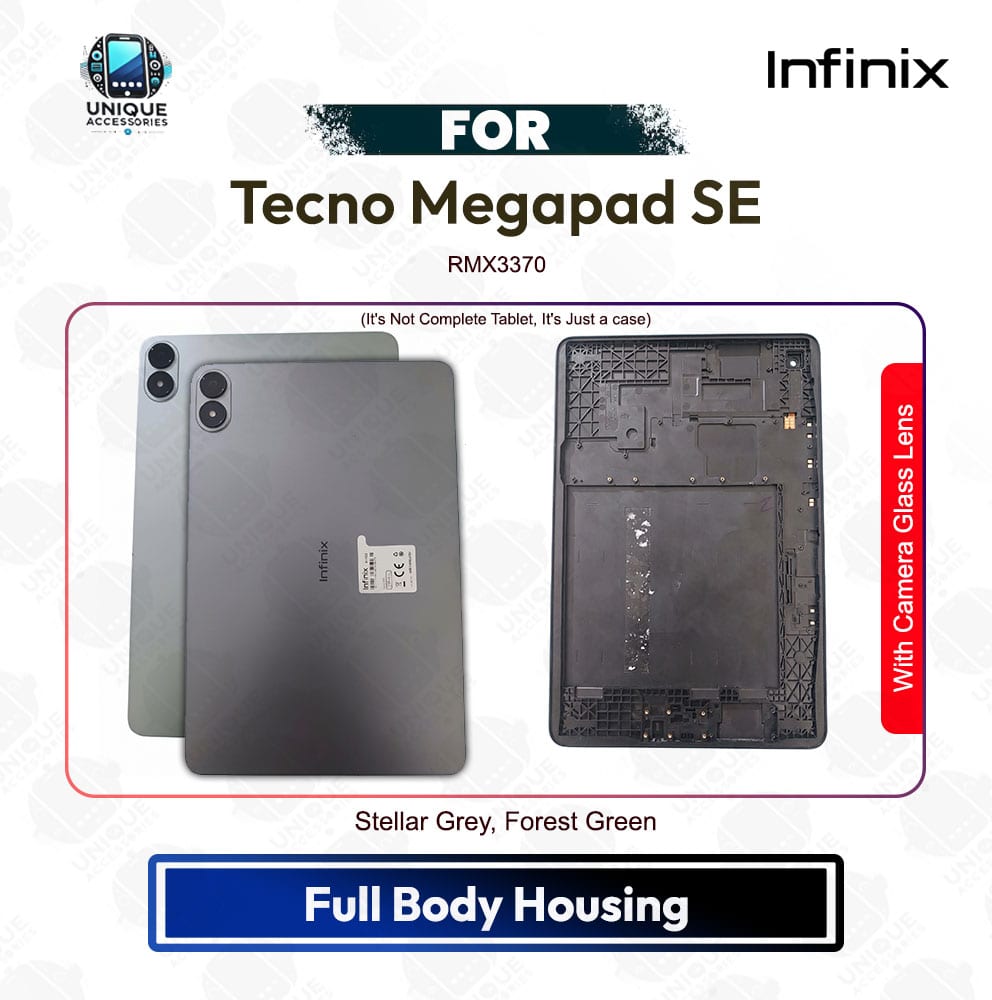 Infinix XPAD 20 (X1102) Full Body Housing – Camera Lens Included, 11 Inch Tablet Replacement Part
