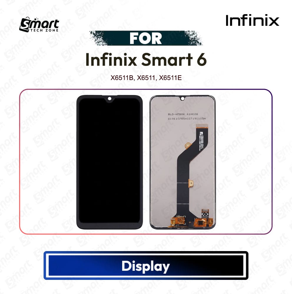 Infinix Smart 6 Quality Display Touch Screen Digitizer Assembly Replacement Repair Spare Part - X6511B, X6511, X6511E