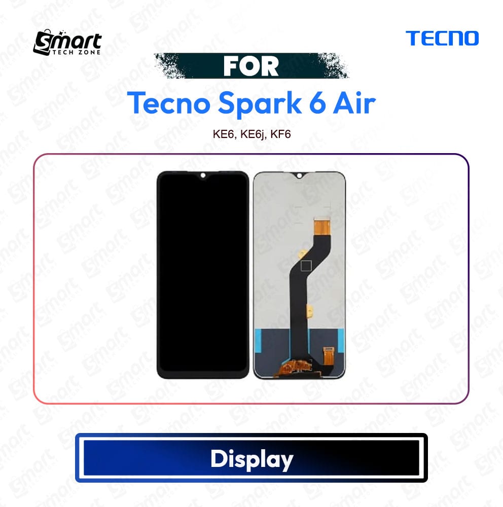 Tecno Spark 6 Air High Quality Display Touch Screen Digitizer Assembly Replacement Repair Spare Part - KE6, KE6j, KF6