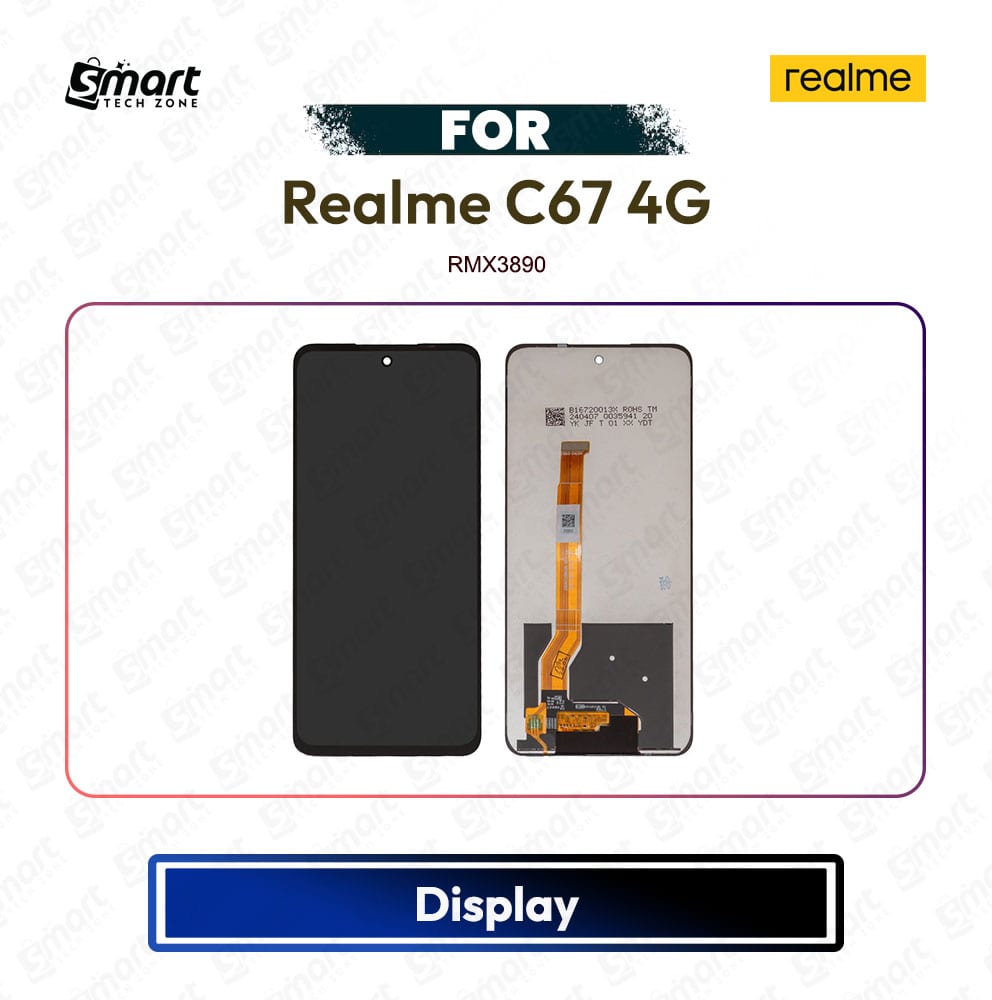 Realme C67 4G High Quality Display Touch Screen Digitizer Assembly Replacement Repair Spare Part - RMX3890
