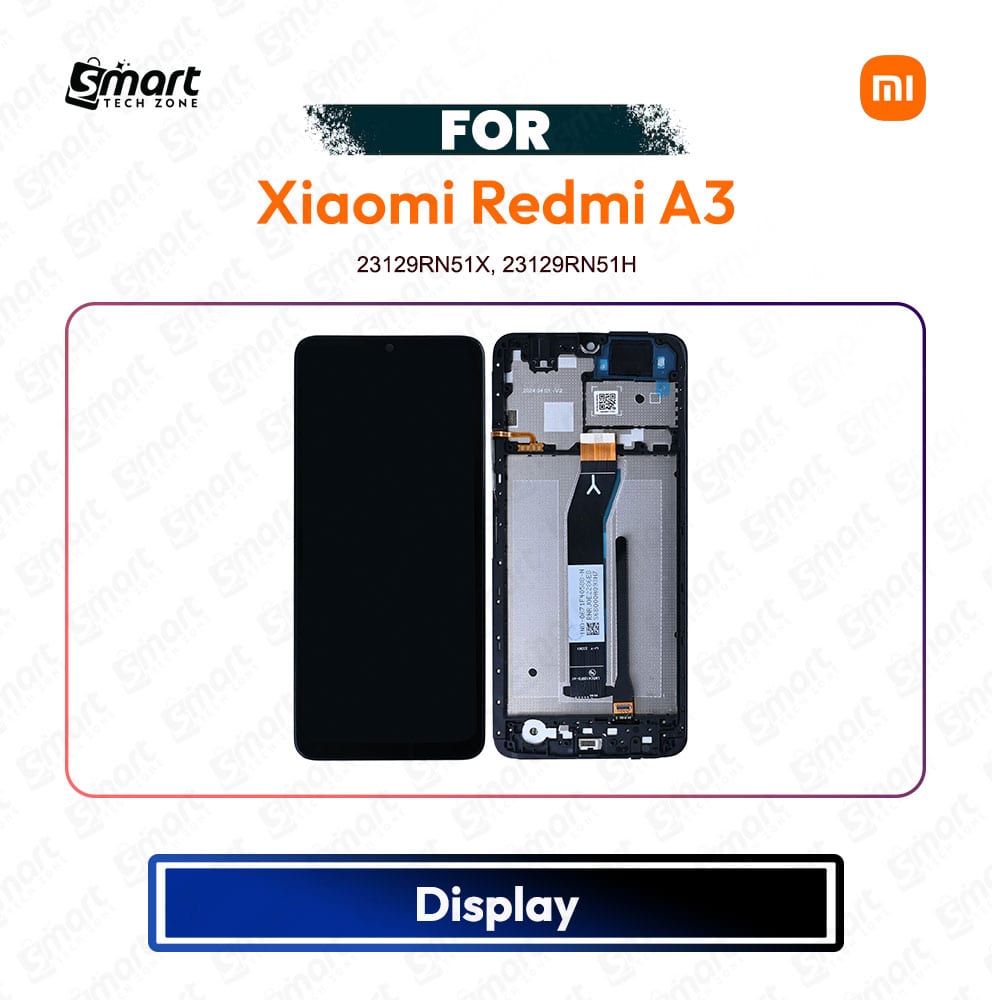 Xiaomi Redmi A3 High Quality Display Touch Screen Digitizer Assembly Replacement Repair Spare Part - 23129RN51X, 23129RN51H