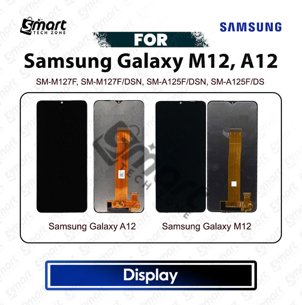 Samsung Galaxy M12, A12 High Quality Display Touch Screen Digitizer Assembly Replacement Repair Spare Part For SM-M127F, SM-M127F/DSN, SM-A125F/DSN, SM-A125F/DS