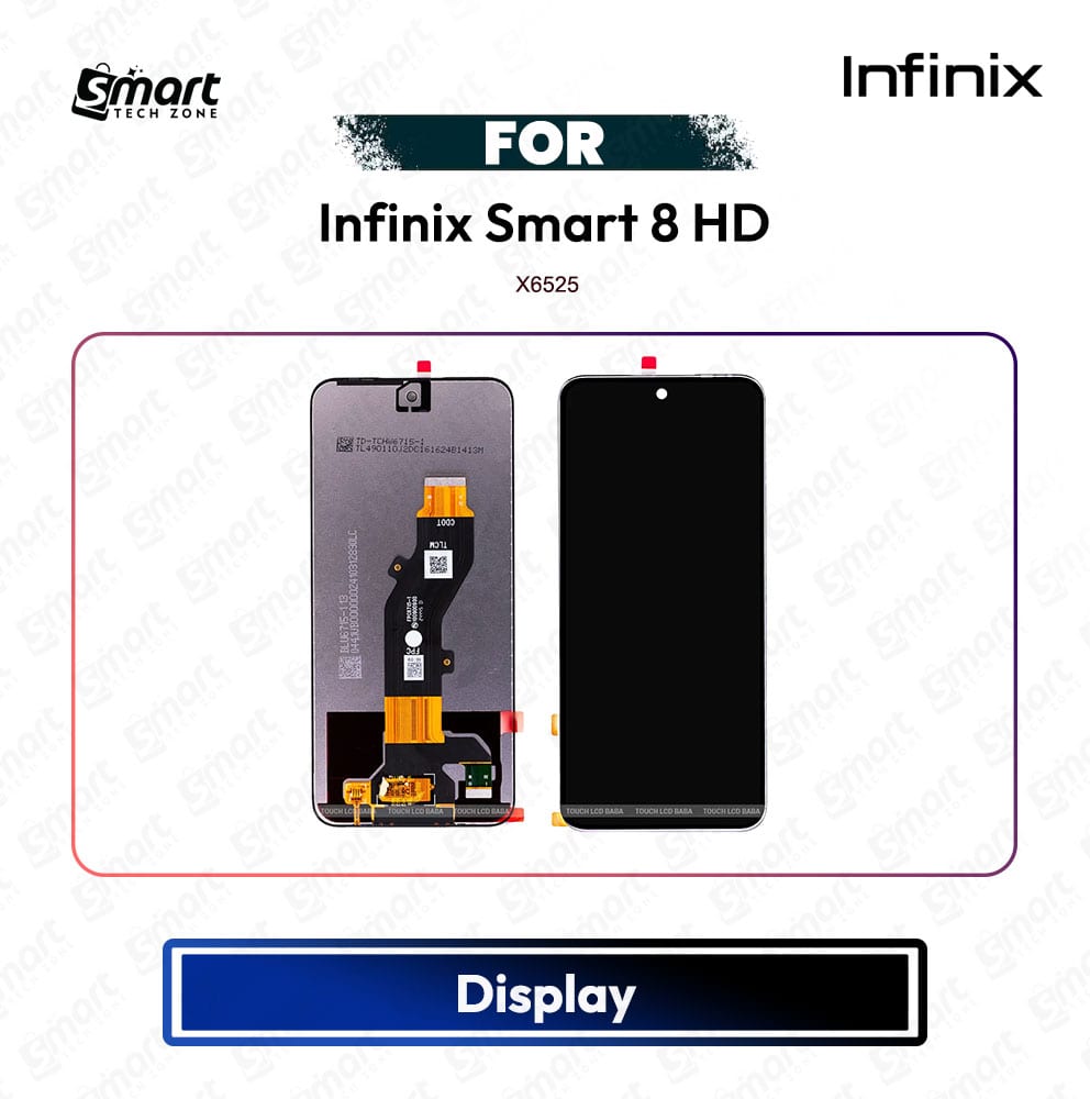 Infinix Smart 8 HD High Quality Display Touch Screen Digitizer Assembly Replacement Repair Spare Part -X6525