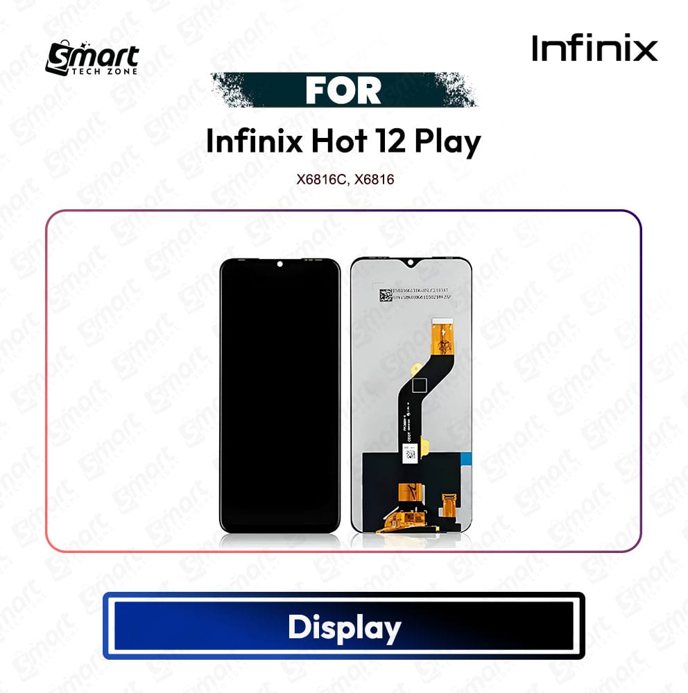 Infinix Hot 12 Play High Quality Display Touch Screen Digitizer Assembly Replacement Repair Spare Part -X6816C, X6816