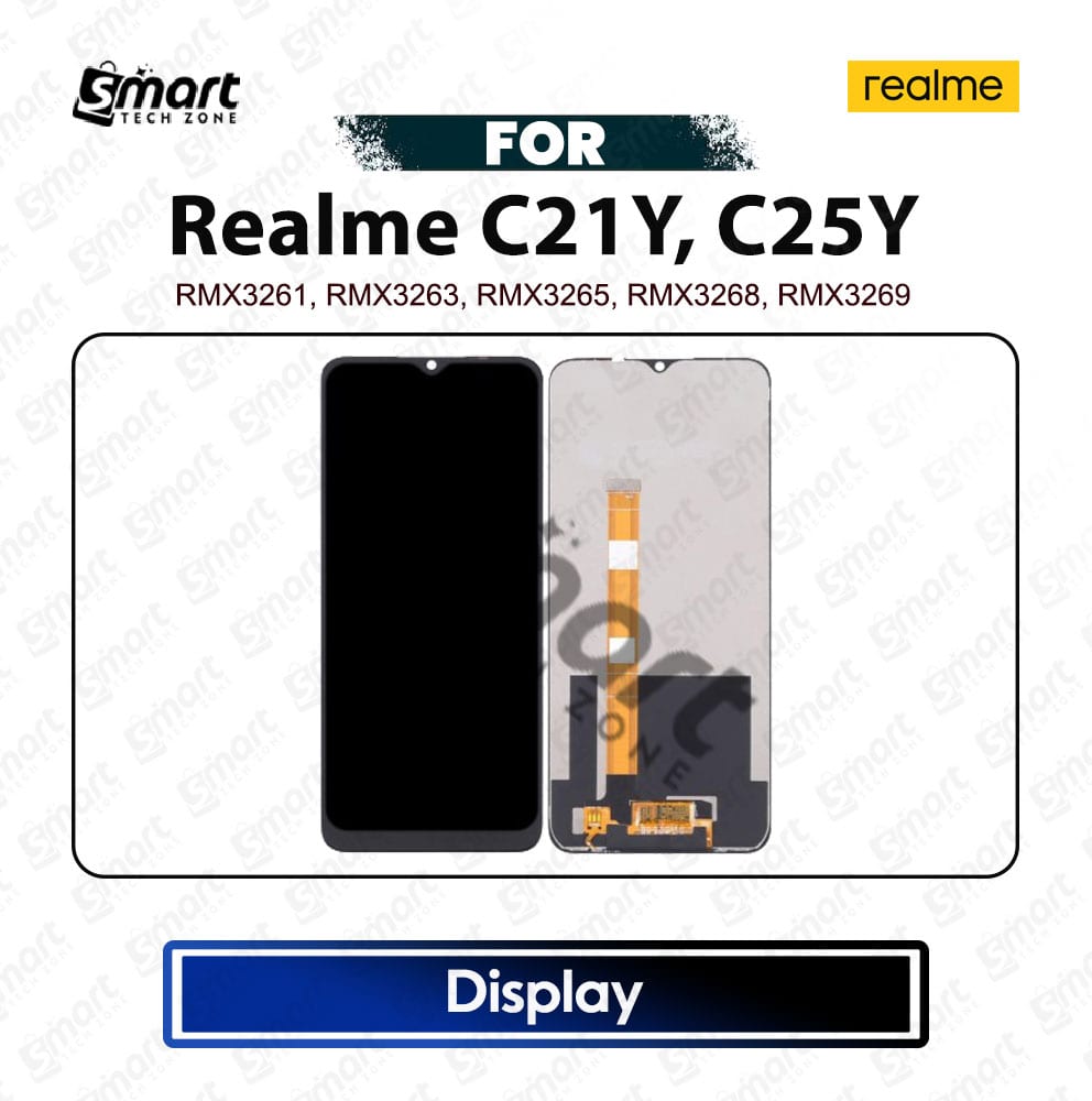 Realme C21Y, C25Y High Quality Display Touch Screen Digitizer Assembly Replacement Repair Spare Part - RMX3261, RMX3263, RMX3265, RMX3268, RMX3269