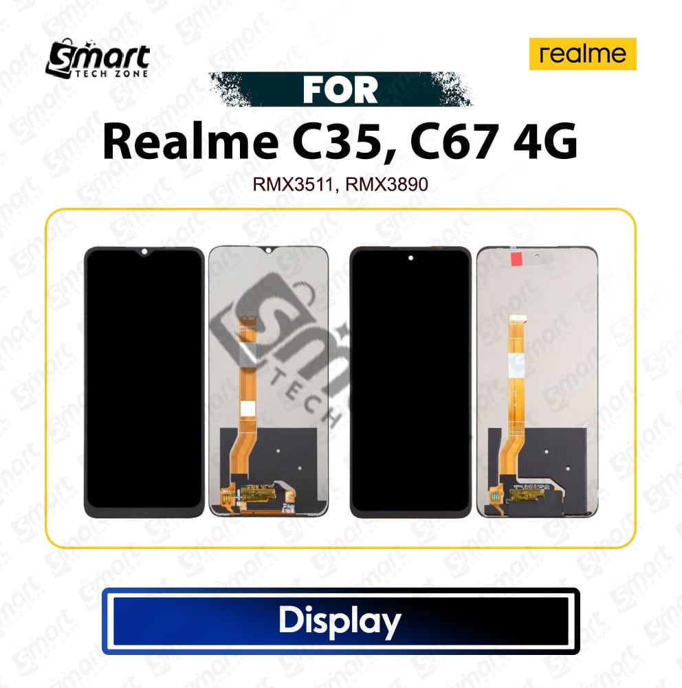 Realme C35, Realme C67 4G High Quality Display Touch Screen Digitizer Assembly Replacement Repair Spare Part - RMX3511, RRMX3890