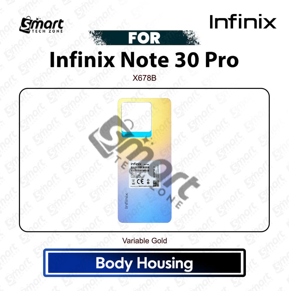 Infinix Note 30 Pro Body Housing Back Panel Backshell Side Frame Replacement Repair Spare Part For X678B