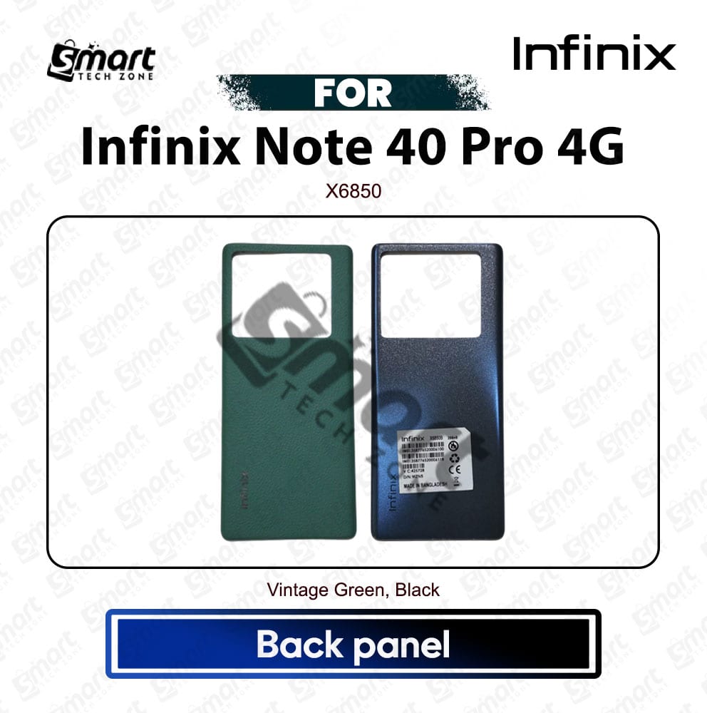 Infinix Note 40 Pro 4G Back Panel Backshell Casing With Camera Lens And Logo Replacement Repair Spare Part For X6850