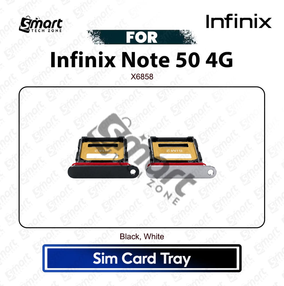Infinix Note 50 4G Sim Tray | Sim Card Tray | Sim Holder | Sim Slot Tray | Dual Sim Tray | SD Card Holder | Premium Quality | Replacement Repair Spare Part For X6858