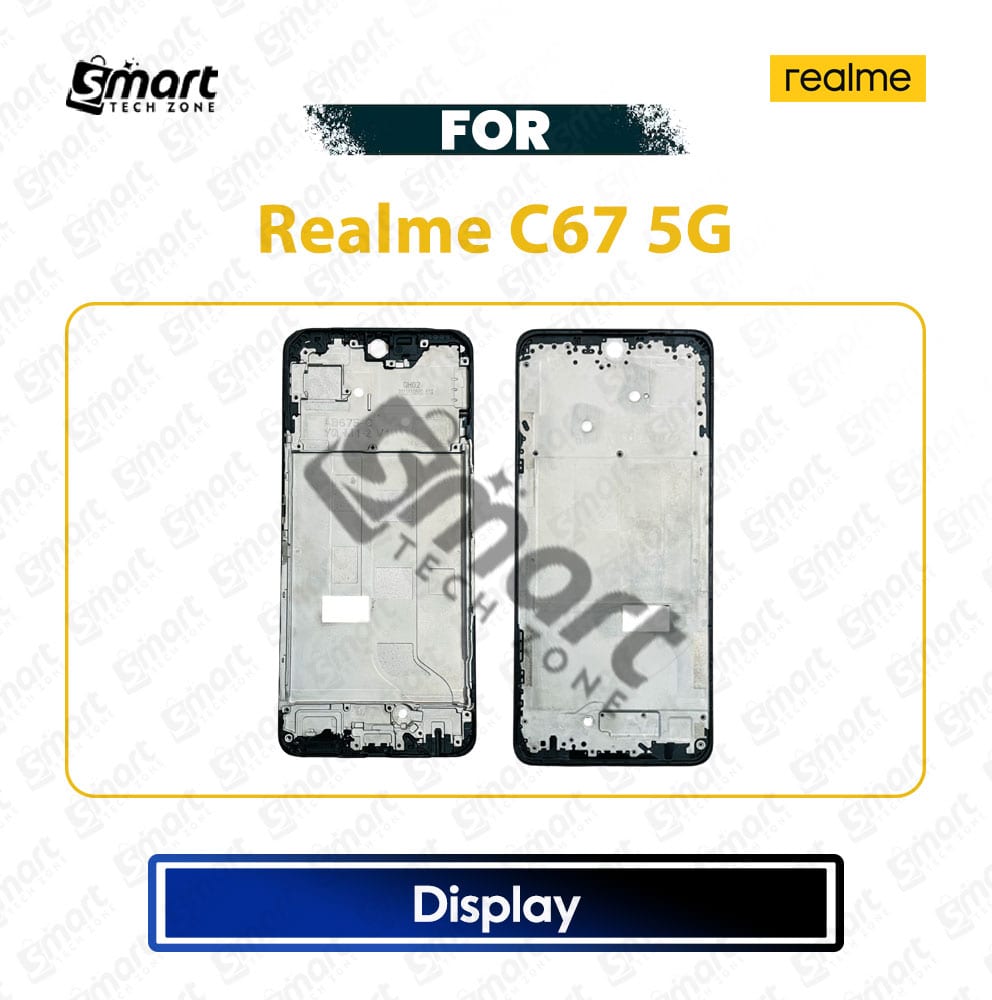 Realme C67 5G Front Housing LCD Frame Bezel Plate - Center Body Middle Chassis Frame Supporting Plate Replacement Repair Spare Parts