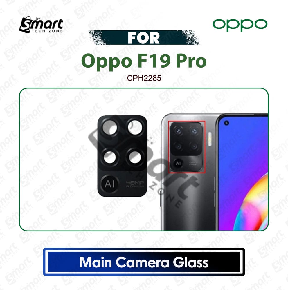 Oppo F19 Pro Back Rear Camera Lens Glass Compatible Camera Lens Glass Without Frame Replacement Repair Spare Part