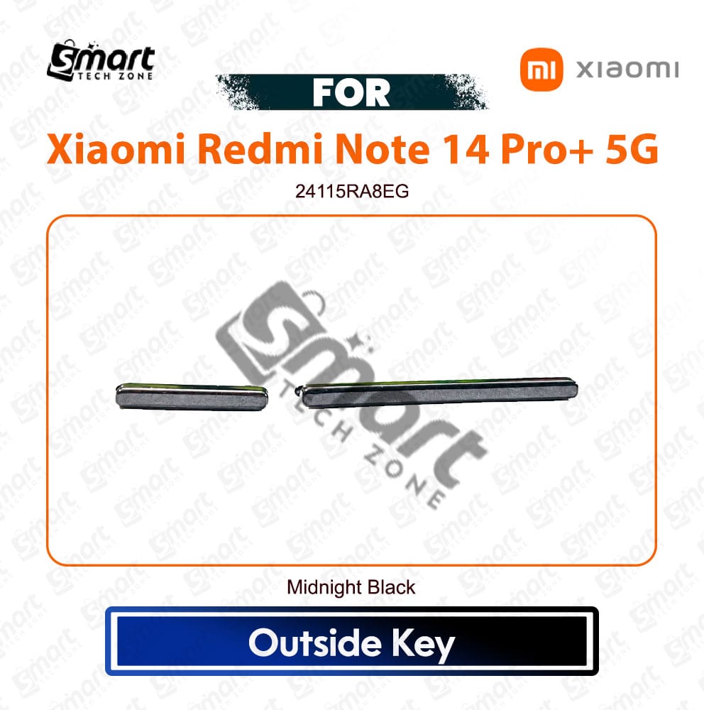 Xiaomi Redmi Note 14 Pro+ 5G Power On Off Switch Button Side Volume Up Down Buttons Replacement Repair Spare Part For 24115RA8EG