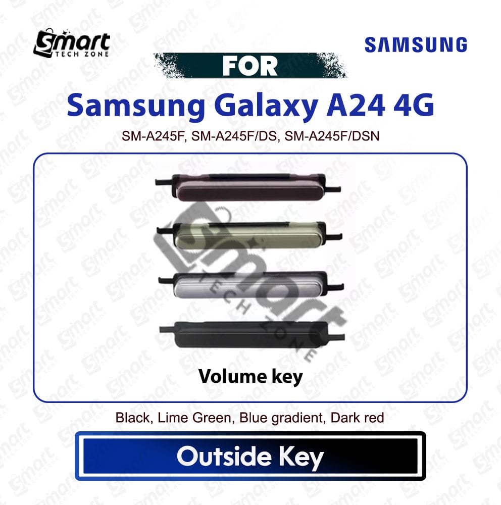 Samsung Galaxy A24 4G Power On Off Switch Button Side Volume Up Down Buttons Replacement Repair Spare Part For SM-A245F, SM-A245F/DS, SM-A245F/DSN, SM-A245M