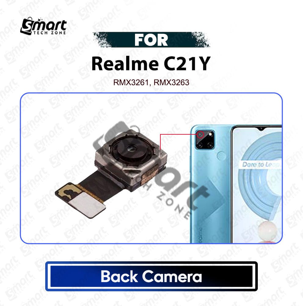 Realme C21Y Back Camera Rear Main Camera Module with Flex Cable Replacement Repair Spare Part For RMX3261, RMX3263