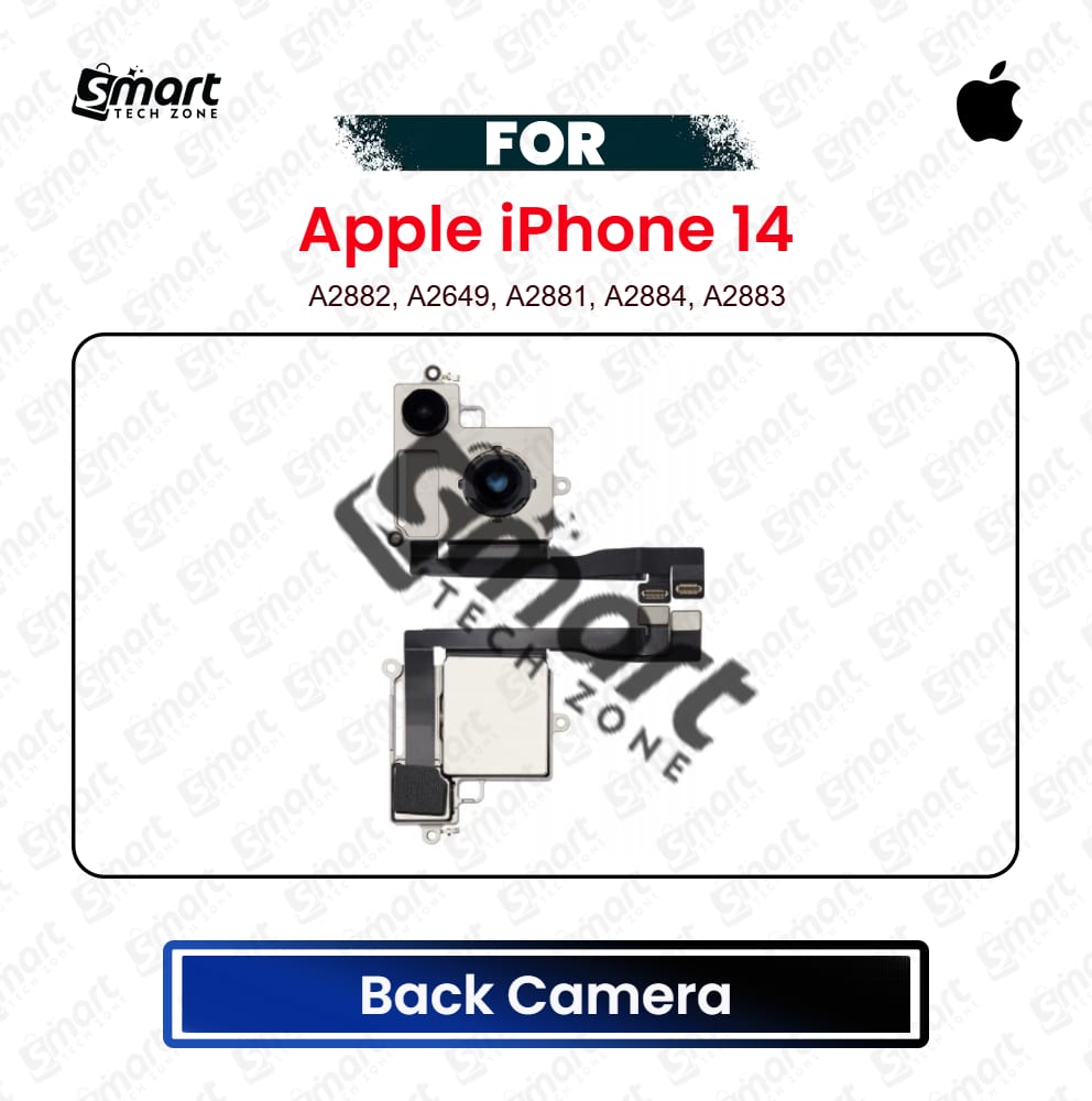 Apple iPhone 14 Back Camera Rear Main Camera Module with Flex Cable Replacement Repair Spare Part For A2882, A2649, A2881, A2884, A2883