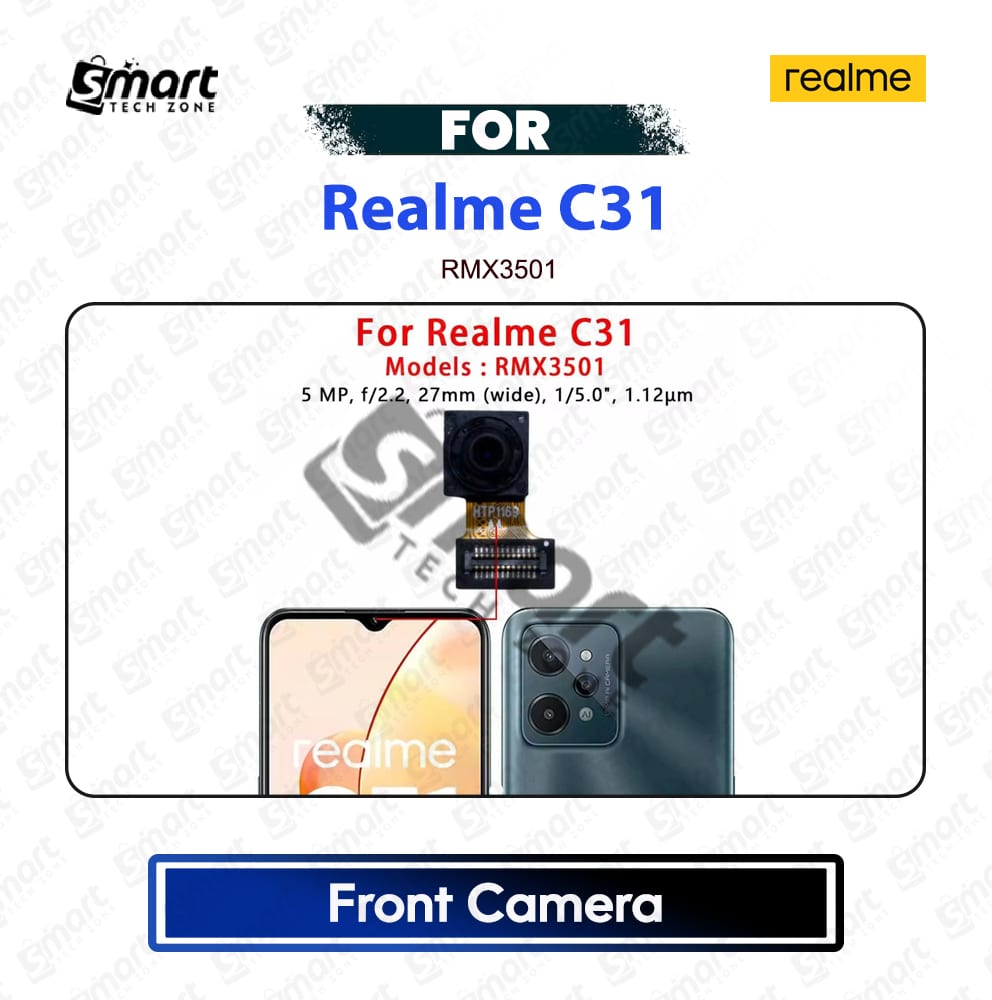 Realme C31 Front Camera Module Selfie Camera Replacement - High Quality Front Camera Flex Cable Spare Part For RMX3501