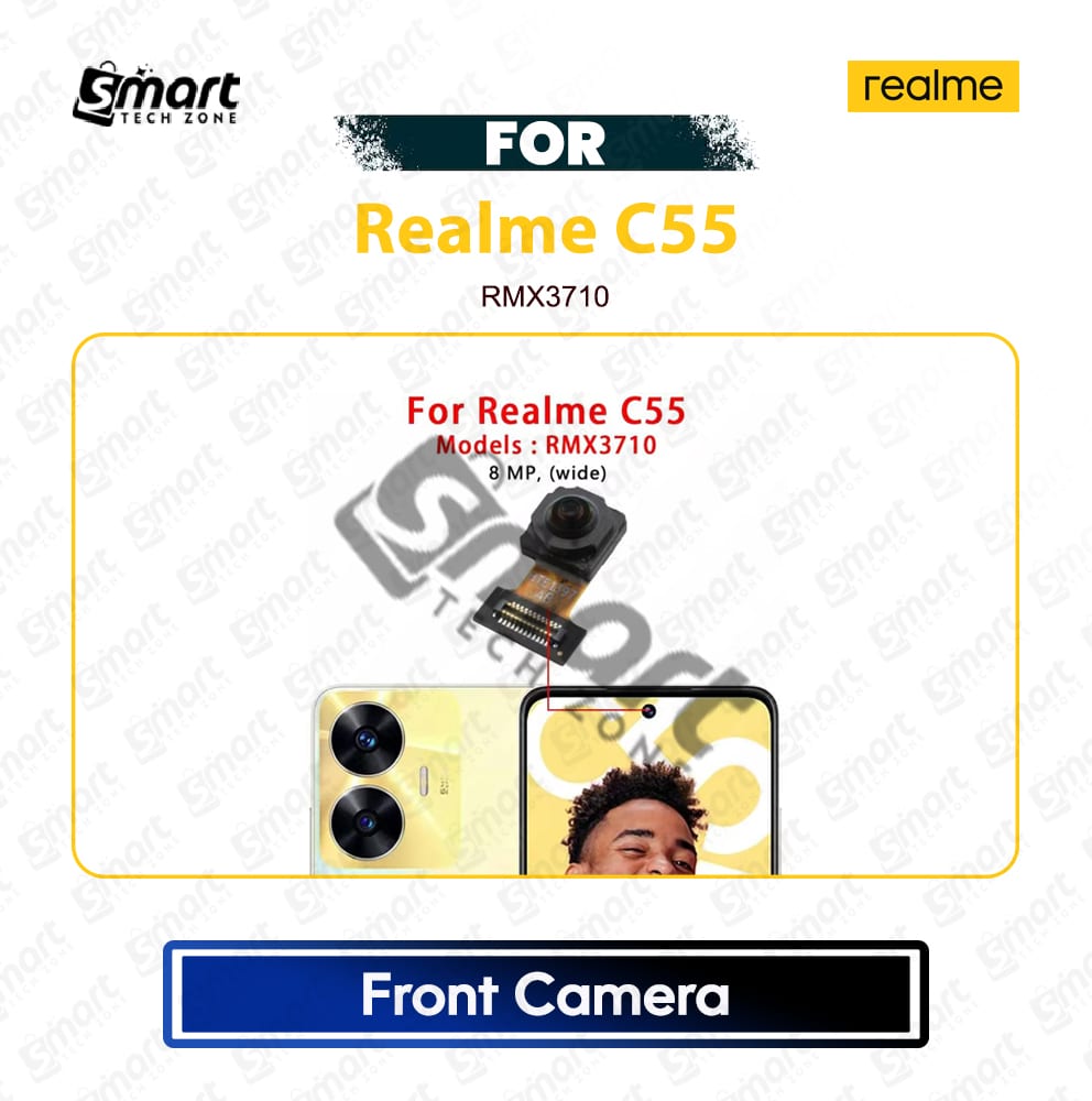 Realme C55 Front Camera Module Selfie Camera Replacement - High Quality Front Camera Flex Cable Spare Part For RMX3710