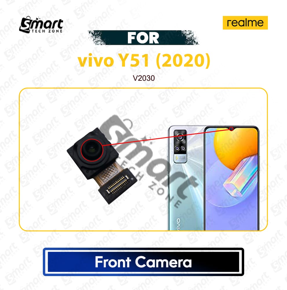 vivo Y51 (2020) Front Camera Module Selfie Camera Replacement - High Quality Front Camera Flex Cable Spare Part For V2030