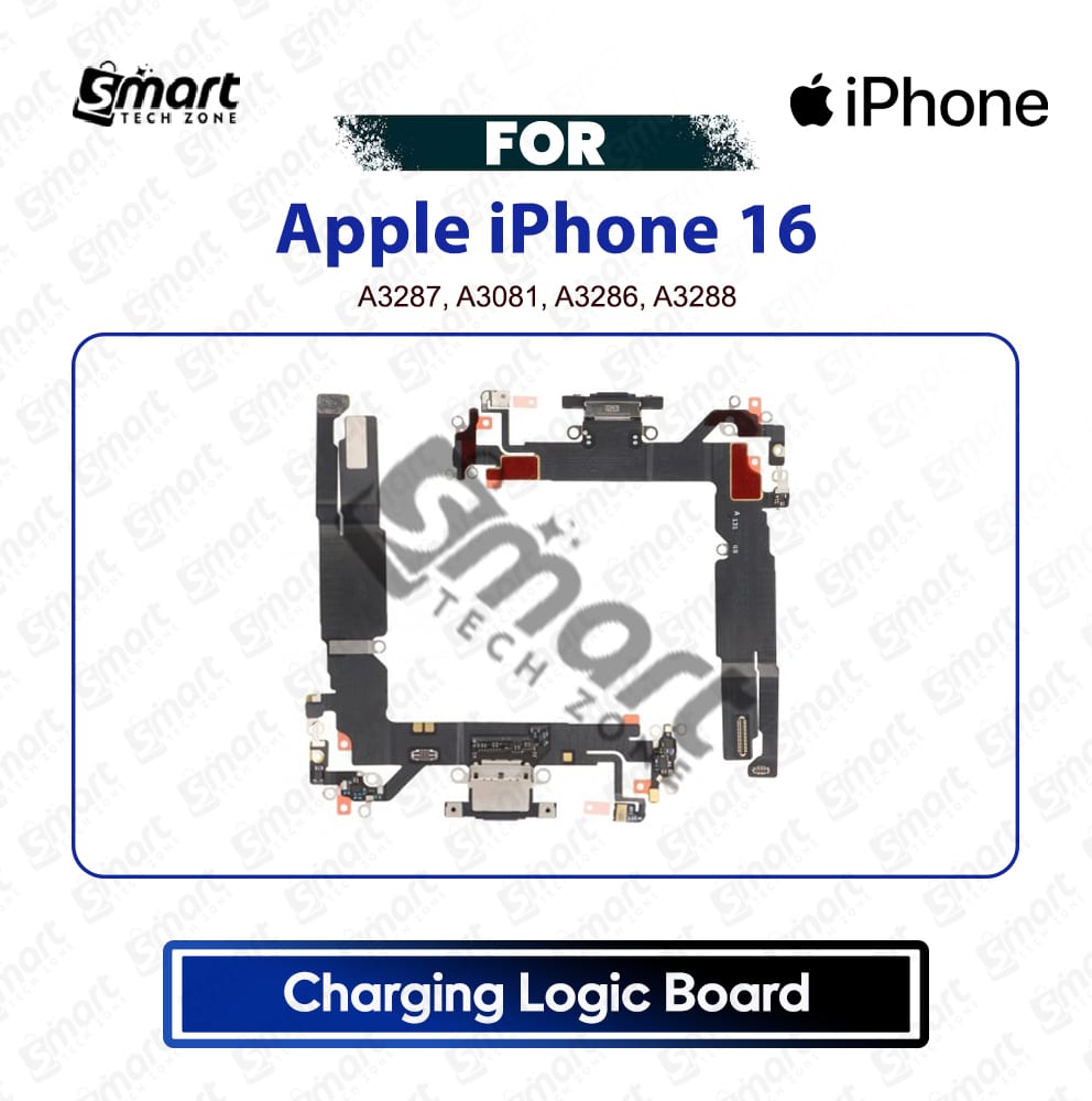 Apple iPhone 16 Charging Logic Board Charging Port USB Plug PCB Dock Connector Replacement Spare Repair Part For A3287, A3081, A3286, A3288