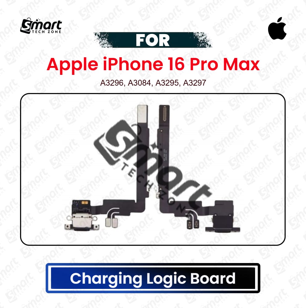 Apple iPhone 16 Pro Max Charging Logic Board Charging Port USB Plug PCB Dock Connector Replacement Spare Repair Part For A3296, A3084, A3295, A3297