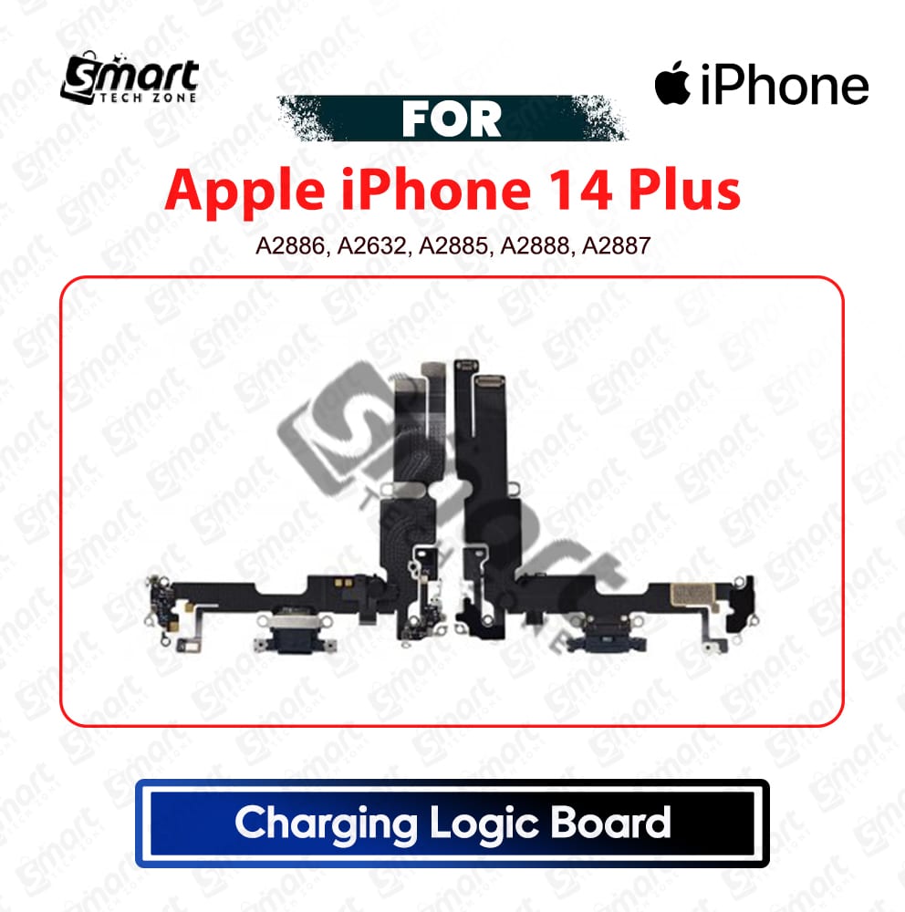 Apple iPhone 14 Plus Charging Logic Board Charging Port USB Plug PCB Dock Connector Replacement Spare Repair Part For A2886, A2632, A2885, A2888, A2887