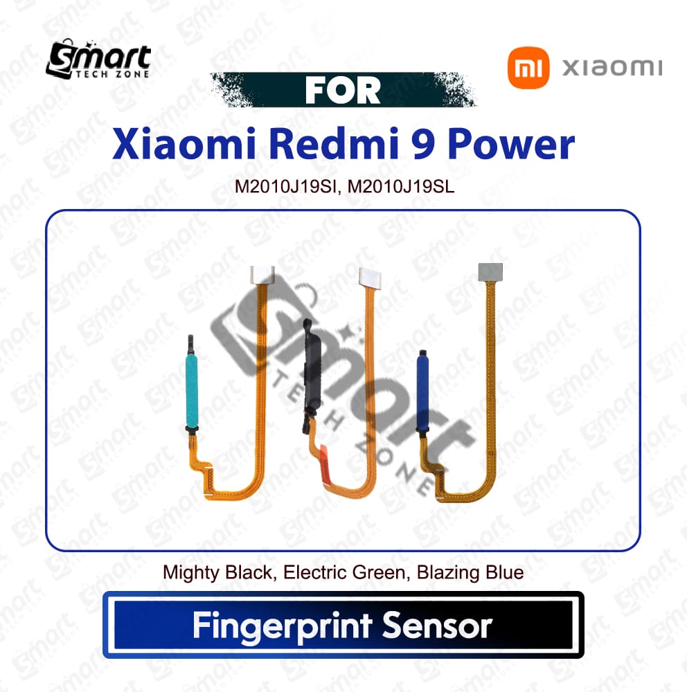 Xiaomi Redmi 9 Power Fingerprint Sensor Flex Cable Touch ID Scanner Replacement Repair Spare Part (M2010J19SI, M2010J19SL)