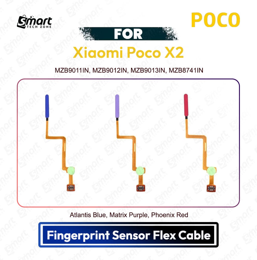 Xiaomi Poco X2 Fingerprint Sensor Flex Cable Touch ID Scanner Replacement Repair Spare Part (MZB9011IN, MZB9012IN, MZB9013IN)
