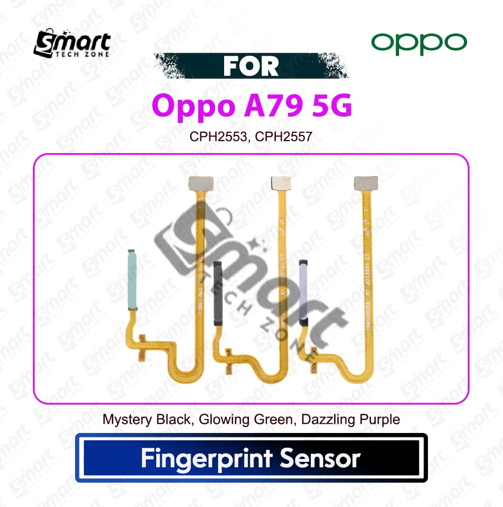 Oppo A79 5G Fingerprint Sensor Flex Cable Touch ID Scanner Replacement Repair Spare Part (CPH2553, CPH2557)