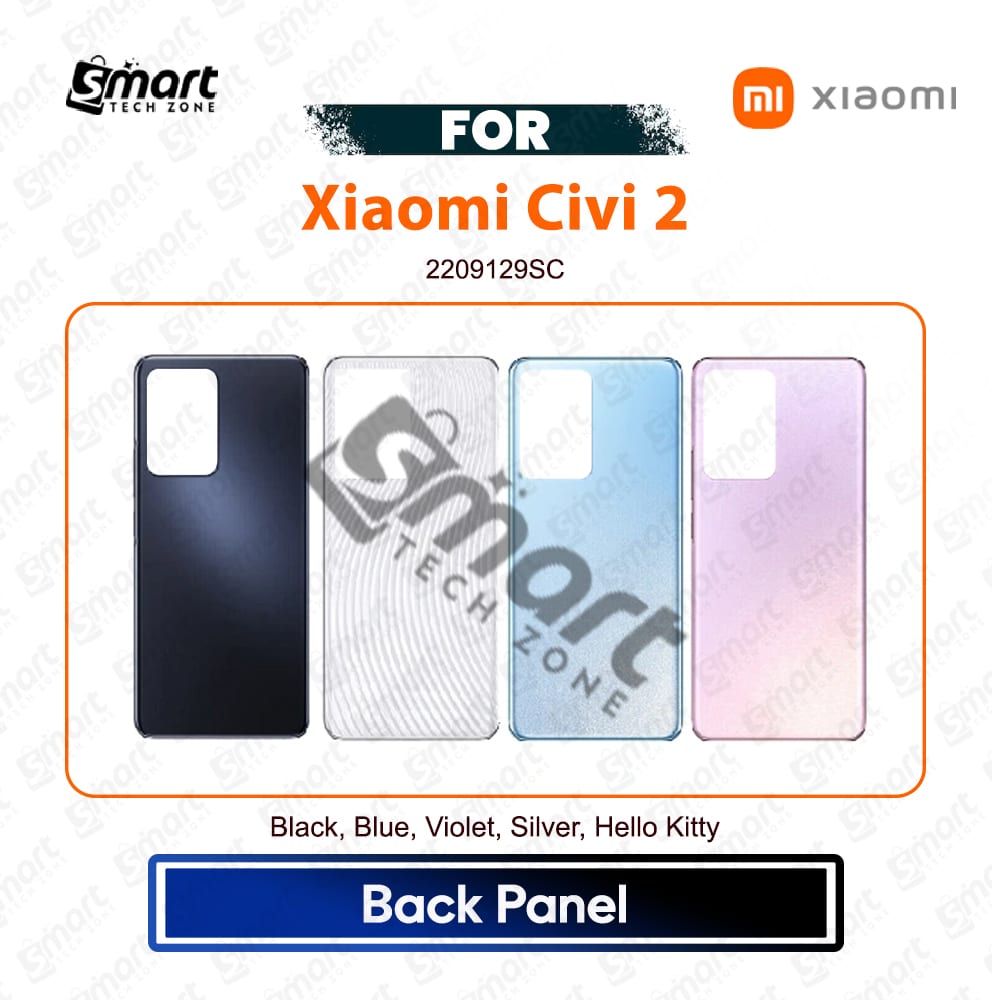 Xiaomi Civi 2 Back Panel Backshell Back Housing Battery Back Door Catching Replacement Repair Spare Part For 2209129SC